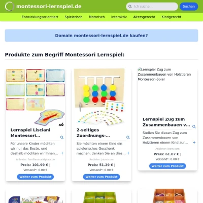 Screenshot montessori-lernspiel.de