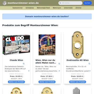 Screenshot monteurzimmer-wien.de