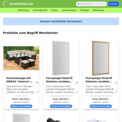 Screenshot montierbar.de