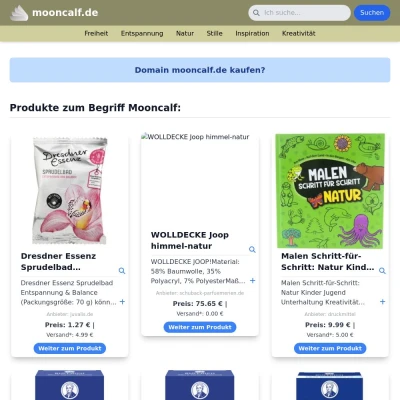 Screenshot mooncalf.de