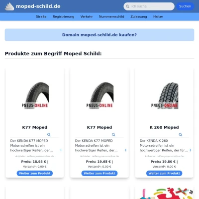 Screenshot moped-schild.de