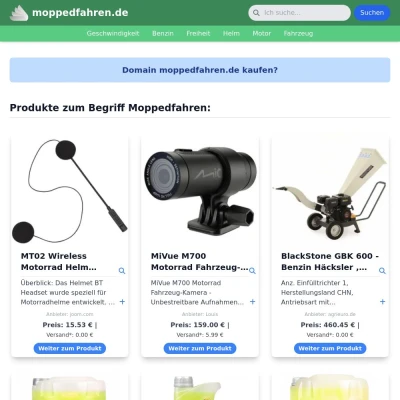 Screenshot moppedfahren.de