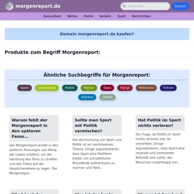 Screenshot morgenreport.de