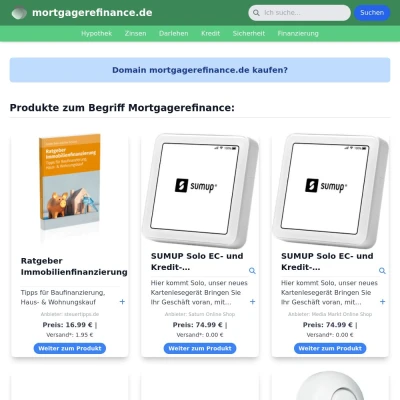 Screenshot mortgagerefinance.de