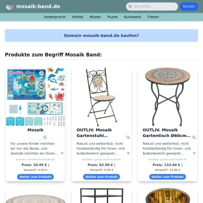 Screenshot mosaik-band.de