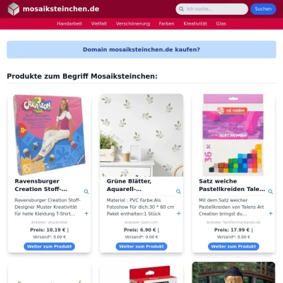 Screenshot mosaiksteinchen.de