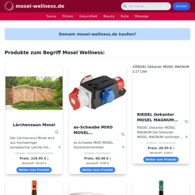 Screenshot mosel-wellness.de