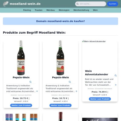 Screenshot moselland-wein.de