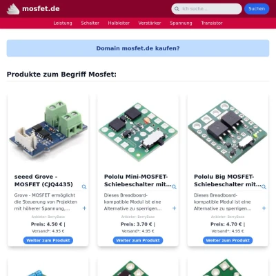 Screenshot mosfet.de