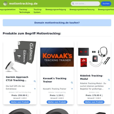 Screenshot motiontracking.de