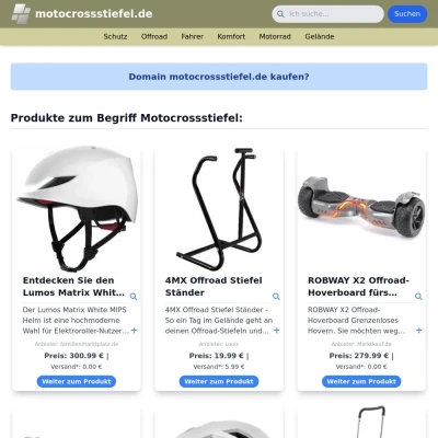 Screenshot motocrossstiefel.de