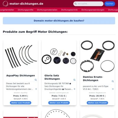 Screenshot motor-dichtungen.de