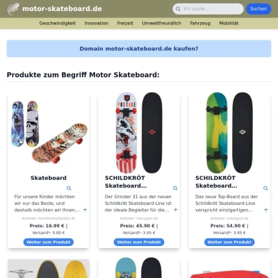 Screenshot motor-skateboard.de