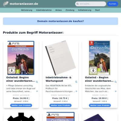 Screenshot motoranlasser.de