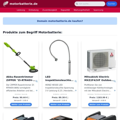 Screenshot motorbatterie.de