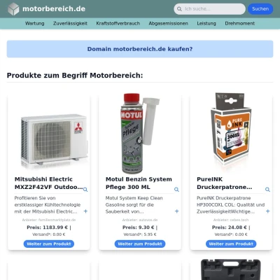 Screenshot motorbereich.de