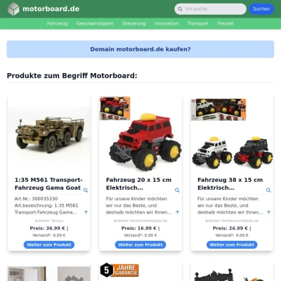 Screenshot motorboard.de