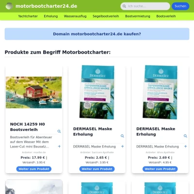 Screenshot motorbootcharter24.de