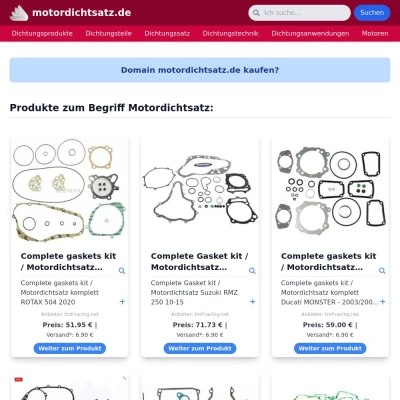 Screenshot motordichtsatz.de