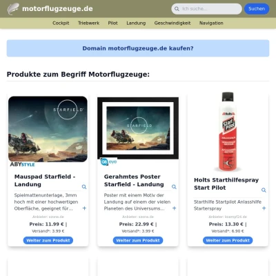 Screenshot motorflugzeuge.de