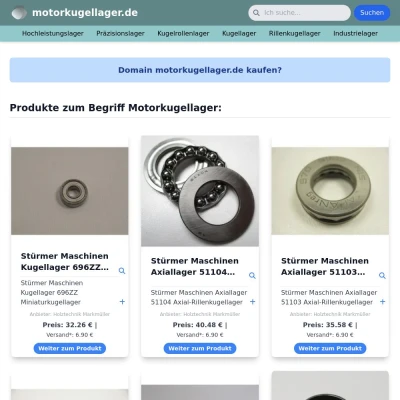 Screenshot motorkugellager.de