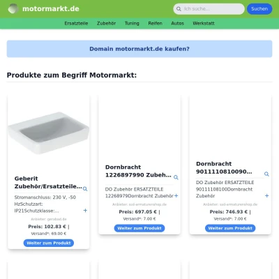 Screenshot motormarkt.de