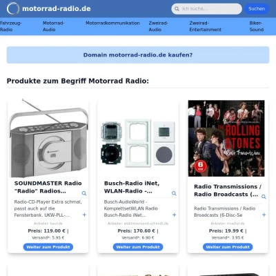 Screenshot motorrad-radio.de