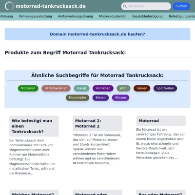 Screenshot motorrad-tankrucksack.de