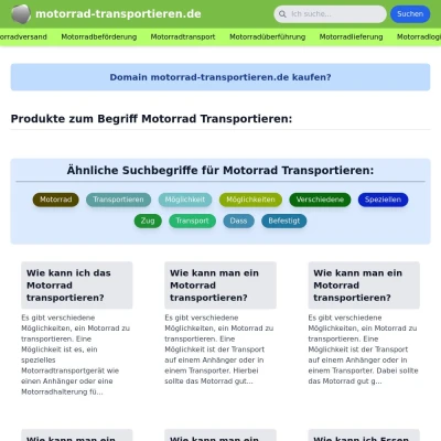 Screenshot motorrad-transportieren.de