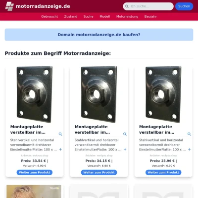 Screenshot motorradanzeige.de