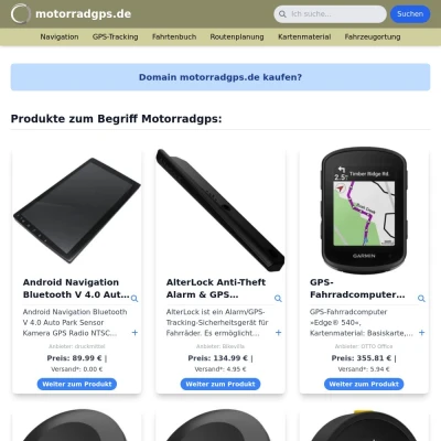 Screenshot motorradgps.de