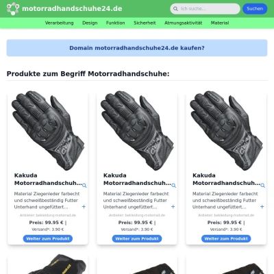 Screenshot motorradhandschuhe24.de