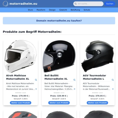 Screenshot motorradhelm.eu