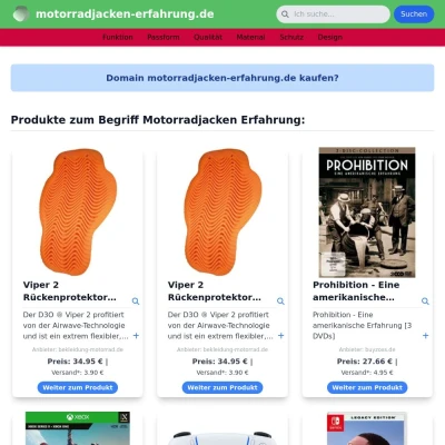 Screenshot motorradjacken-erfahrung.de