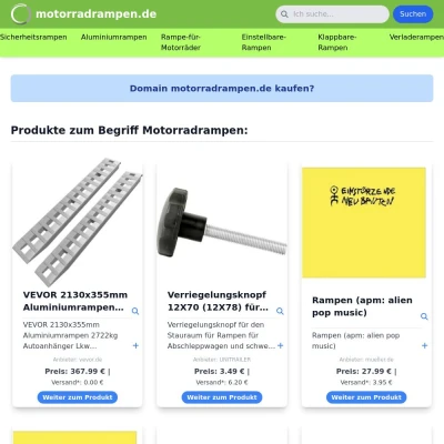 Screenshot motorradrampen.de