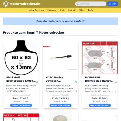 Screenshot motorradrocker.de