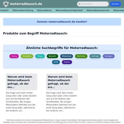 Screenshot motorradtausch.de