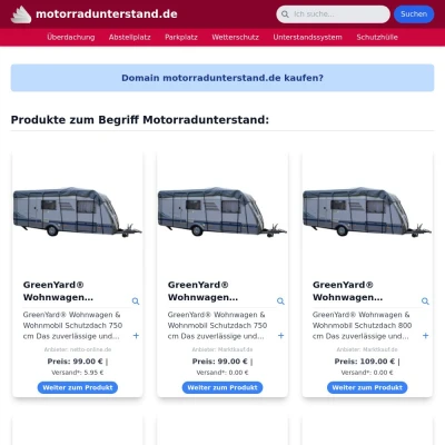 Screenshot motorradunterstand.de