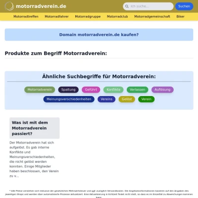 Screenshot motorradverein.de