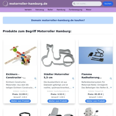 Screenshot motorroller-hamburg.de