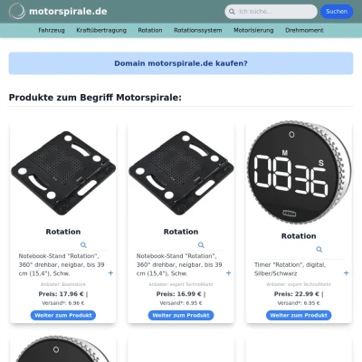 Screenshot motorspirale.de