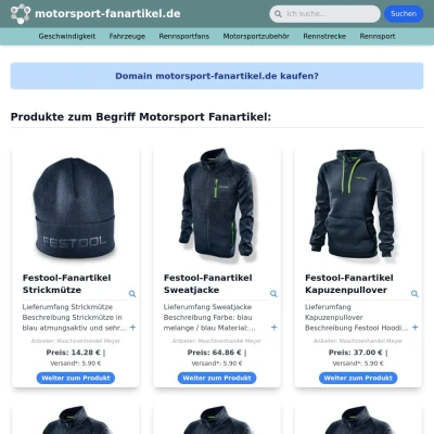 Screenshot motorsport-fanartikel.de