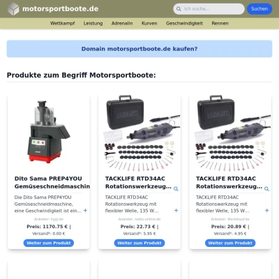 Screenshot motorsportboote.de