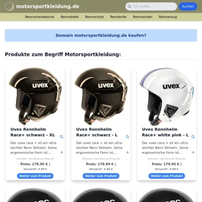 Screenshot motorsportkleidung.de