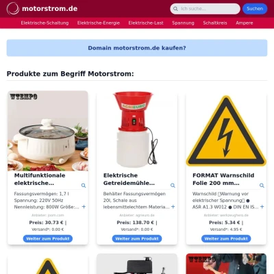Screenshot motorstrom.de