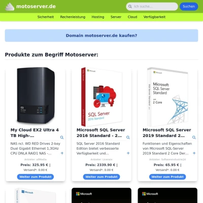 Screenshot motoserver.de