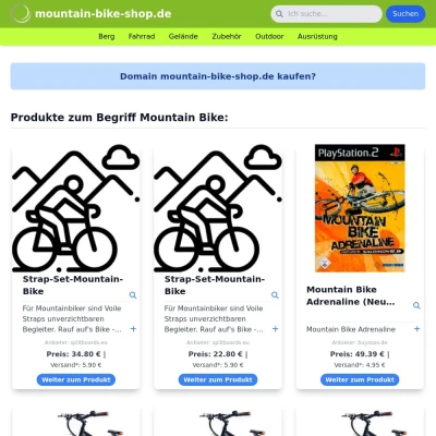 Screenshot mountain-bike-shop.de