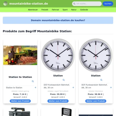 Screenshot mountainbike-station.de