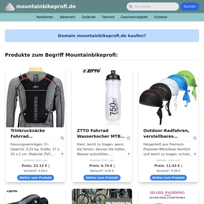 Screenshot mountainbikeprofi.de