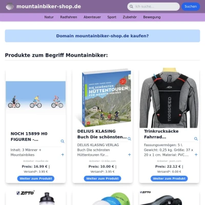 Screenshot mountainbiker-shop.de